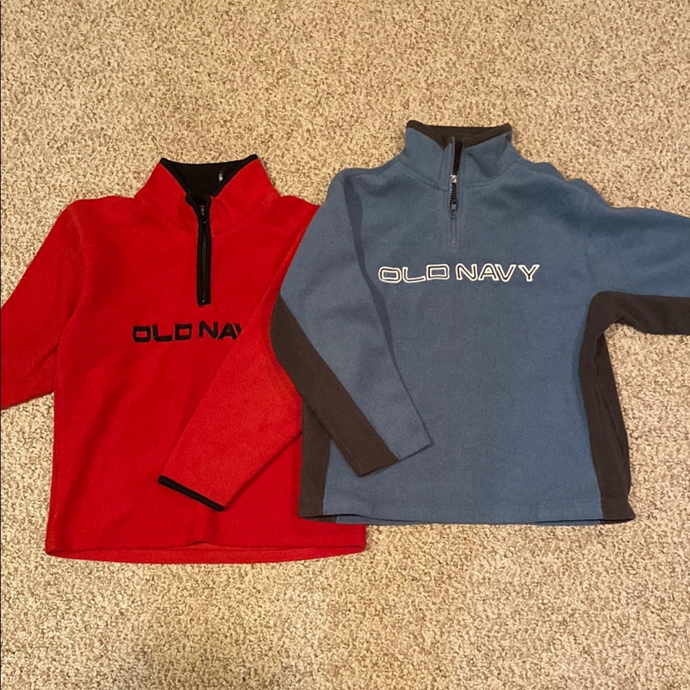 Old Navy Kids' Red and Blue Fleece Tops